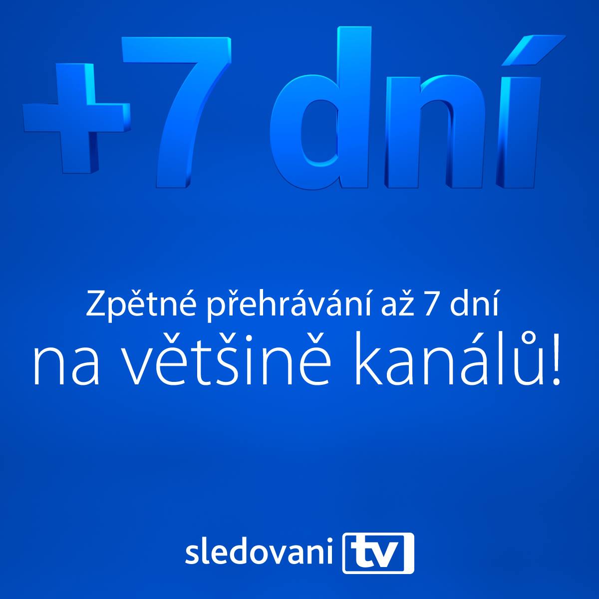 Navýšení zpětného sledování TV až 7 dní zpět!